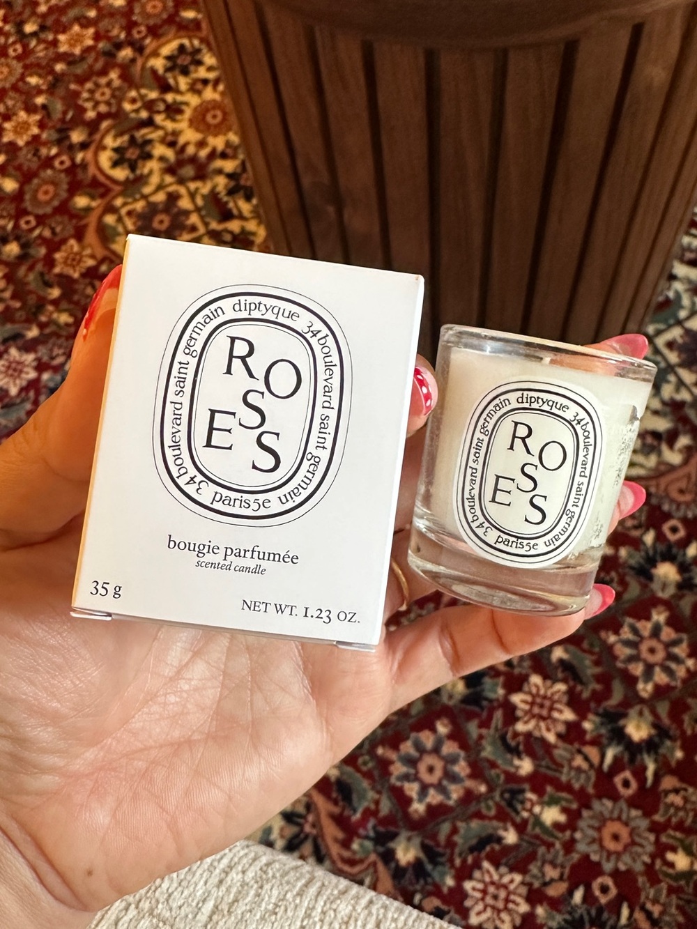 Diptyque Scented Candle Mini- Roses